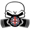 Triumph Piston Gas Mask with British Flag Decal / Sticker 41