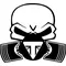 Triumph Piston Gas Mask Skull Decal / Sticker 42