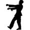 Walking Zombie Decal / Sticke 10