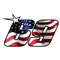 69 Nicky Hayden American Flag Decal / Sticker b