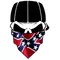 Skull Confederate Flag Bandana Decal / Sticker 33