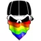 Skull LGBT Flag Bandana Decal / Sticker 35