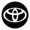 Circular Toyota Decal / Sticker White and Black 12