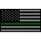 Thin Green Line American Flag Decal / Sticker 84