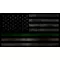 Distressed Thin Green Line American Flag Decal / Sticker 85