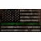 Distressed Thin Green Line American Flag Decal / Sticker 86