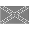 Gray and White Confederate Flag Decal / Sticker 58