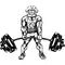 Patriots Weightlifting Mascot Decal / Sticker 2