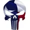 Texas Flag Punisher Decal / Sticker 106