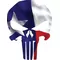 Texas Flag Punisher Decal / Sticker 107