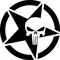 Punisher Star Decal / Sticker 114