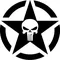 Punisher Star Decal / Sticker 116