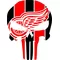 Black and Red Stripe Punisher Decal / Sticker 92