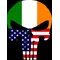 Irish American Flag Punisher Decal / Sticker 98