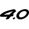 Porsche 4.0 Numbers Decal / Sticker 01