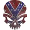 Confederate Flag Skull Decal / Sticker 45