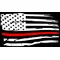 Thin Red Line American Flag Decal / Sticker 102