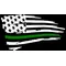 Thin Green Line American Flag Decal / Sticker 104