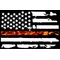 Thin Red Line True Fire American Flag Decal / Sticker 106