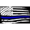 Weathered Thin Blue Line American Flag Decal / Sticker 98