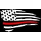 Thin Red Line American Flag Decal / Sticker 99