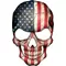 American Flag Skull Decal / Sticker 05