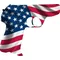 American Flag Hand Gun Decal / Sticker 10