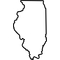 Illinois Outline Decal / Sticker 02