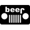 Jeep Style Beer Decal / Sticker 09