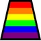 Rainbow LGBT Flag Tetrahedron Decal / Sticker 25