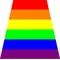 Rainbow LGBT Flag Tetrahedron Decal / Sticker 26