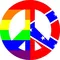 Peace Confederate and Rainbow Flag Decal / Sticker 05b