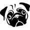 Pug Decal / Sticker 01