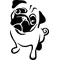 Pug Decal / Sticker 02