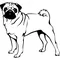 Pug Decal / Sticker 03