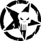 Punisher Star Decal / Sticker 126