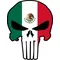 Mexian Flag Punisher Decal / Sticker 133