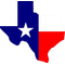 Texas State with Flag Decal / Sticker 08