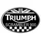 Triumph Scrambler 900 Oval with British Flag Decal / Sticker 48