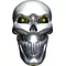 3D Chrome Skull Decal / Sticker 10