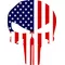 American Flag Punisher Decal / Sticker 128