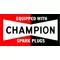 Equipped With Champion Spark Plugs Decal / Sticker 02