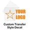 Custom Transfer Decal / Sticker Quote (Single Color High Volume)