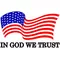 In God We Trust American Flag Decal / Sticker 113