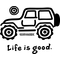 Life Is Good Jeep Decal / Sticker 01