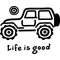 Life Is Good Jeep Decal / Sticker 02