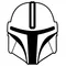 Mandalarian Helmet Decal / Sticker 02