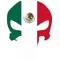 Mexian Flag Punisher Decal / Sticker 132