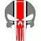 Ohio State Punisher Decal / Sticker 149 Simulated Glass