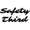 Safety Third Decal / Sticker 01